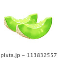 カットされた新鮮なメロン 113832557