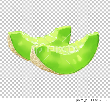 カットされた新鮮なメロン 113832557