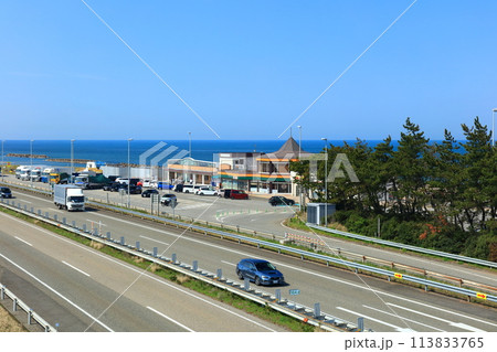 【石川県】晴天の徳光パーキングエリア 113833765