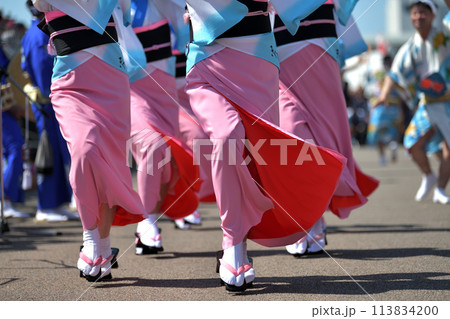 徳島市阿波踊り　春の祭典「はなはるフェスタ」女踊りの有名連 113834200