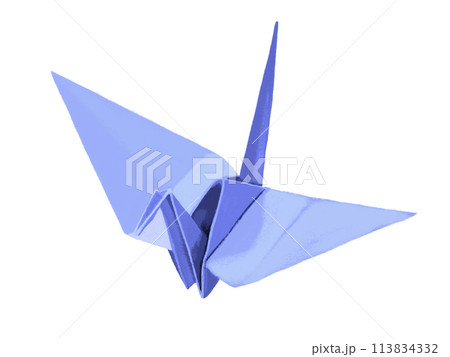 折り鶴（水色） 113834332