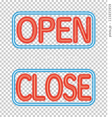 ネオン管 サイン 看板 OPEN CLOSE ネオン管 サイン 看板 OPEN CLOSE 113835959