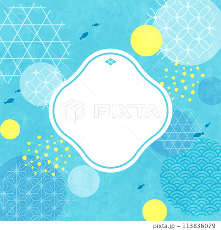 和柄の夏のセールのベクターイラスト背景 113836079