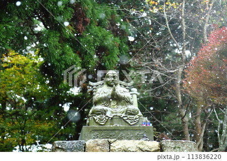 比叡山 降雪の石像 比叡山 降雪の石像 113836220