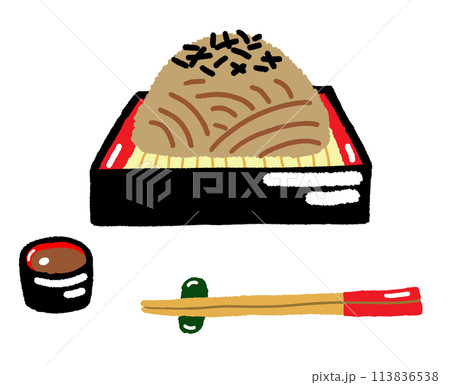 蕎麦 イラスト 113836538