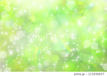 グリーンのきらきら背景 113836637