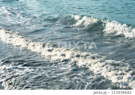 Clear blue ocean wave. Abstract background. Clear blue ocean wave. Abstract background. 113836682
