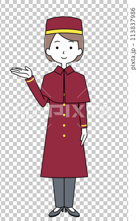 ドアガールのイラスト 113837986