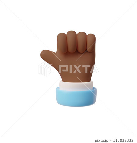 Thumbs up 3D vector icon, cartoon style on isolated background. Thumbs up 3D vector icon, cartoon style on isolated background. 113838332