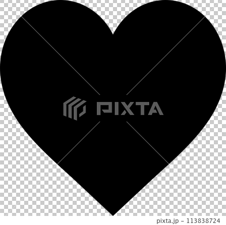 心形標記黑色 113838724
