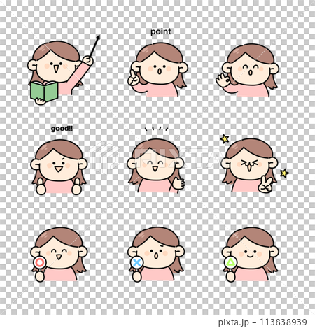 Woman illustration set Woman illustration set 113838939