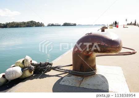 松島海岸のボラード(係船柱) 松島海岸のボラード(係船柱) 113838954