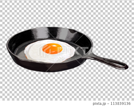 目玉焼き（半熟）スキレット付き 113839136