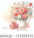 母の日などオススメの花のイラスト 113839141