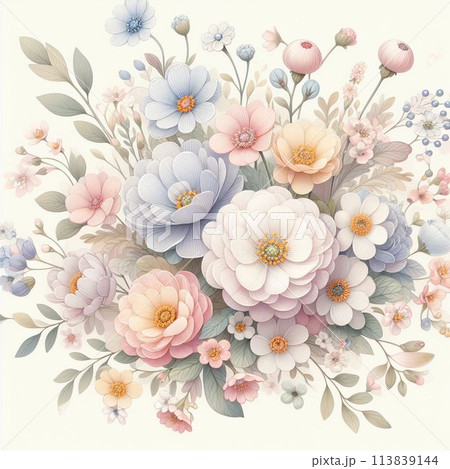 母の日などオススメの花のイラスト 113839144