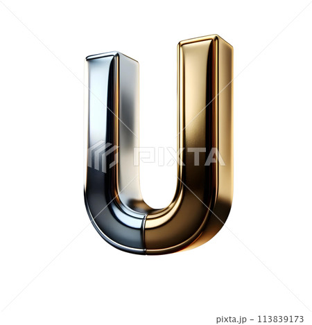 3d letter U 113839173