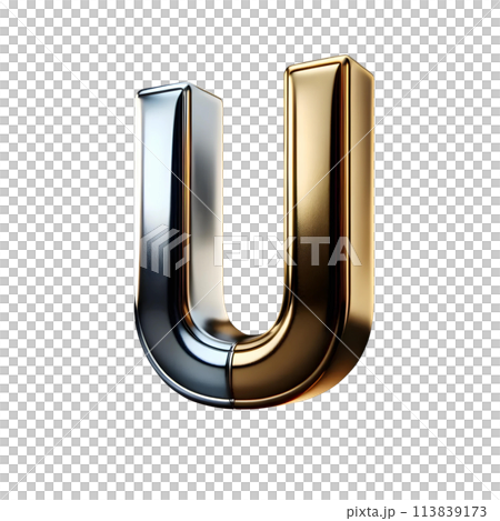 3d letter U 113839173