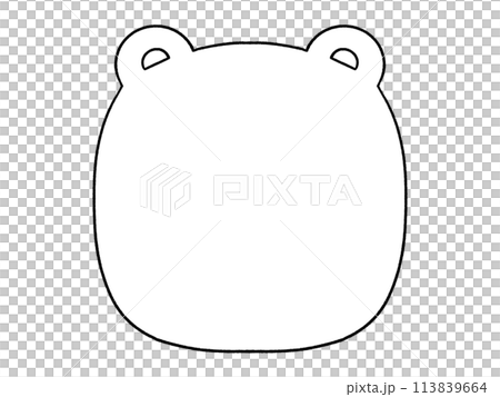 Black and white bear frame 113839664