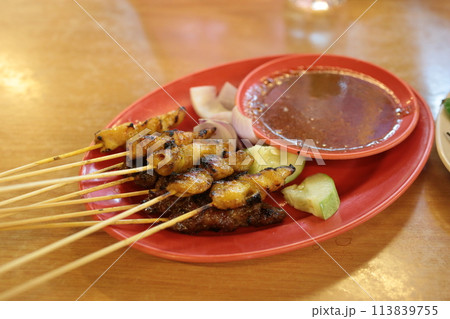 東南アジアの焼き鳥 東南アジアの焼き鳥 113839755