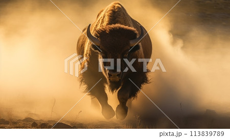 running bison running bison 113839789