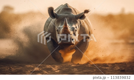rhino running 113839832