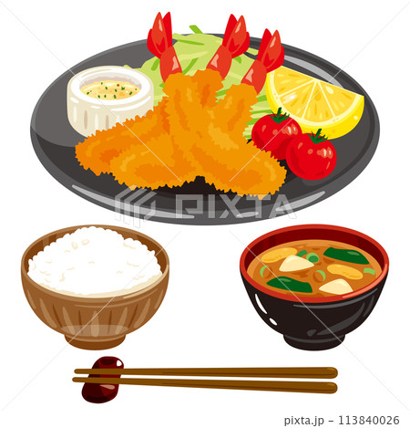 エビフライの定食 113840026