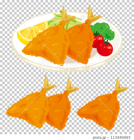 盤子上炸竹莢魚 113840065