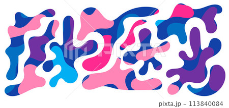 Freeform blob shapes. Abstracts amoeba shapes, freeform organic elements. 113840084