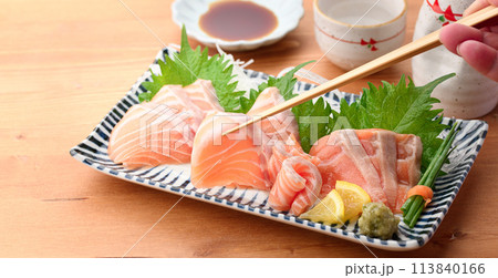 サーモンのお刺身 サーモンのお刺身 113840166