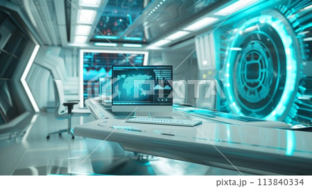 近未来感のあるビジネス空間 近未来感のあるビジネス空間 113840334