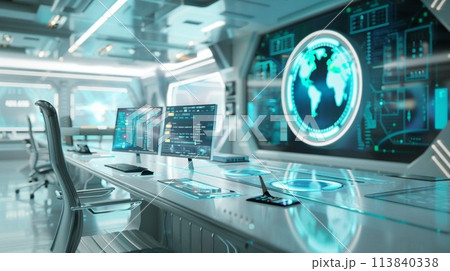 近未来感のあるビジネス空間 近未来感のあるビジネス空間 113840338