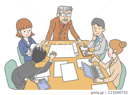 ビジネス会議シーン 113840733