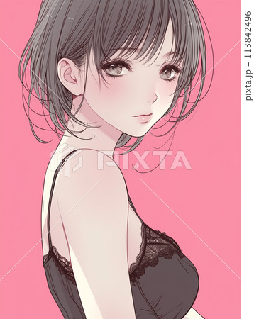漫画　下着姿 