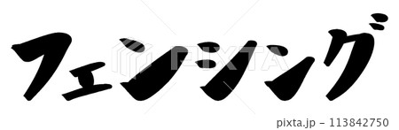 筆文字　フェンシング 113842750