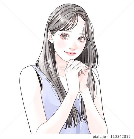 お願いしている女性 113842855