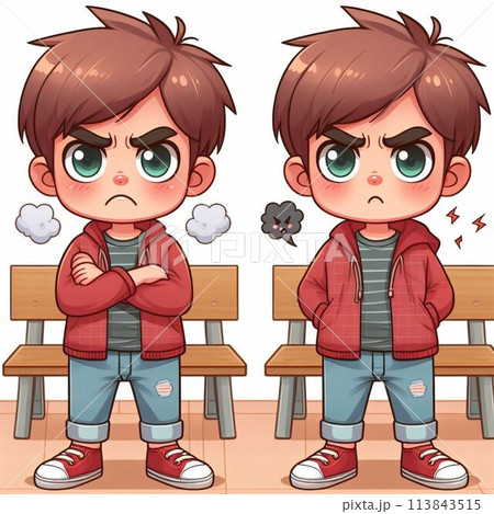 怒った男の子 怒った男の子 113843515