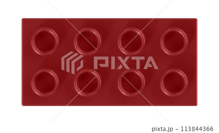 Maroon Lego Block Isolated on a White Background. Close Up View of a Plastic Children Game Brick for Constructors, Top View. High Quality 3D Rendering with a Work Path. 8K Ultra HD, 7680x4320, 300 dpi Maroon Lego Block Isolated on a White Background. Close Up View of a Plastic Children Game Brick for Constructors, Top View. High Quality 3D Rendering with a Work Path. 8K Ultra HD, 7680x4320, 300 dpi 113844366
