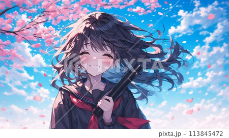 卒業証書を持つ女子学生26 卒業証書を持つ女子学生26 113845472