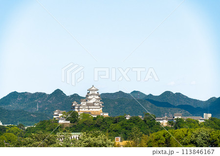 【世界遺産 姫路城】【日本100名城】名古山霊苑から見た初夏の夕暮れの姫路城9 兵庫県姫路市 【世界遺産 姫路城】【日本100名城】名古山霊苑から見た初夏の夕暮れの姫路城9 兵庫県姫路市 113846167