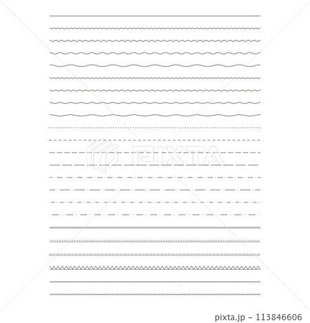 様々な線の素材 113846606