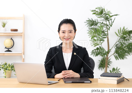 ビジネスウーマン　ミドル女性　弁護士 113848224