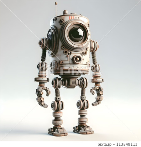 The robot has a cylindrical body and various joints. similar to human limbs. The robot has a cylindrical body and various joints. similar to human limbs. 113849113