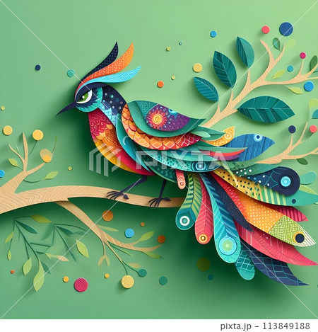 A wonderful bird with a unique pattern. 113849188