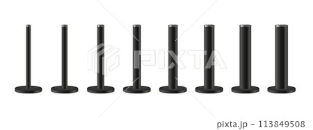 Metal poles with different diameters. metal columns. Steel pipes. Template design for urban advertising banners. Metal poles with different diameters. metal columns. Steel pipes. Template design for urban advertising banners. 113849508