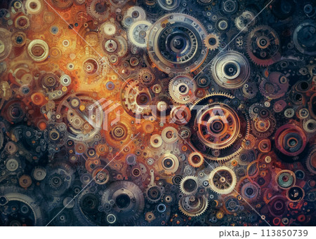 大量の歯車 ギヤシステム ロストテクノロジー  壁紙 113850739