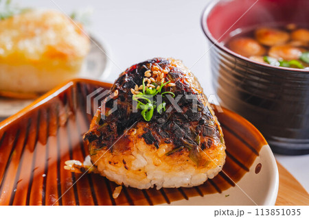 ねぎ味噌焼きおにぎり 113851035
