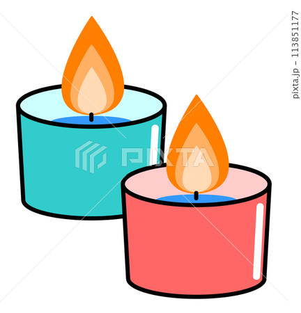 カラフルでアロマのキャンドル カラフルでアロマのキャンドル 113851177