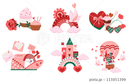 Valentines day mini composition set 113851399