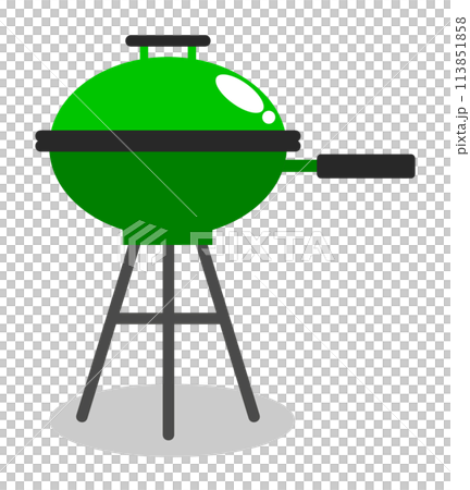 A barbecue stove used for cooking at a campsite 113851858