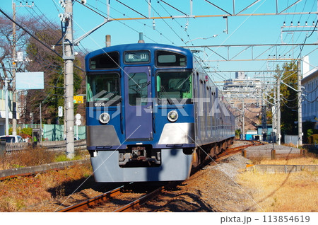 国分寺駅と萩山駅間を走る西武線 国分寺駅と萩山駅間を走る西武線 113854619